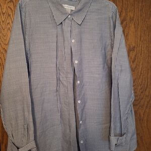 Classic Gray Striped Women"s Shirt